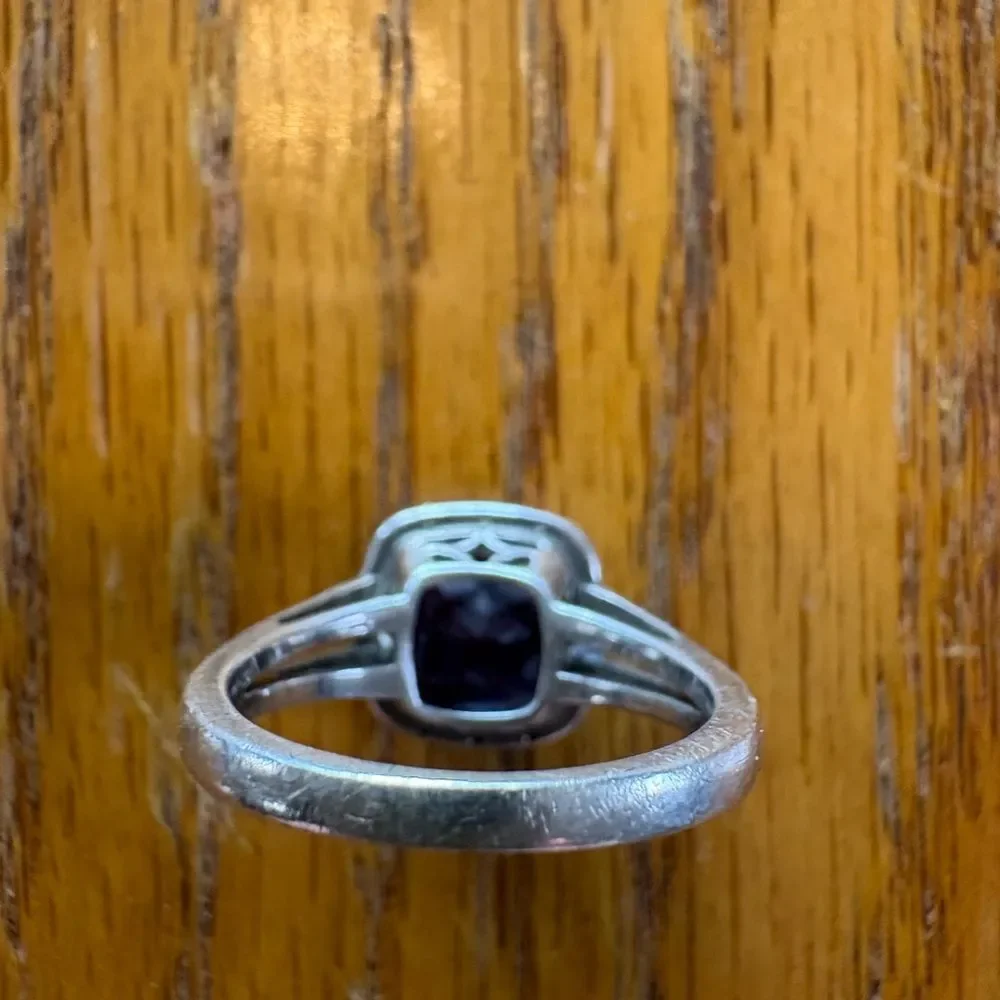 Sterling Silver Lab Created Alexandrite Halo Ring - Elegant Women's Jewelry